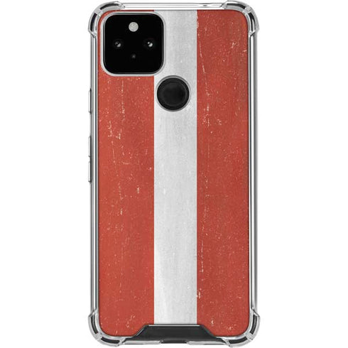 Latvia Flag Distressed Google Pixel 5 Clear Case